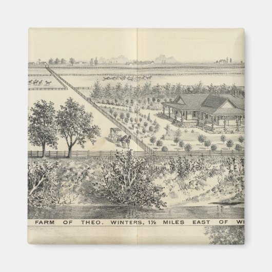 T Winters boerderij Magneet (Voorkant)