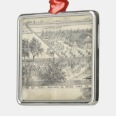 T Winters boerderij Metalen Ornament (Links)