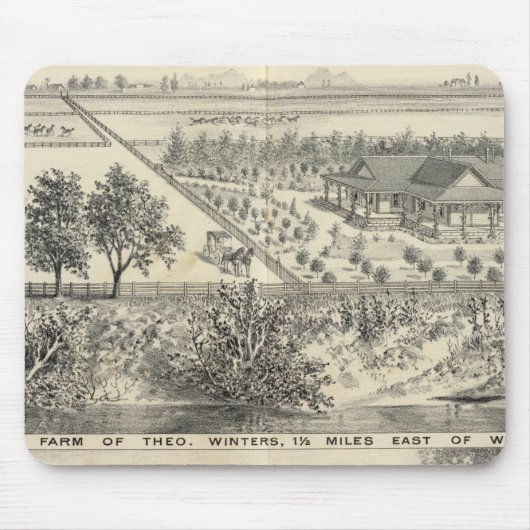 T Winters boerderij Muismat (Voorkant)