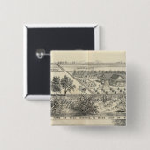 T Winters boerderij Vierkante Button 5,1 Cm (Voorkant /achterkant)