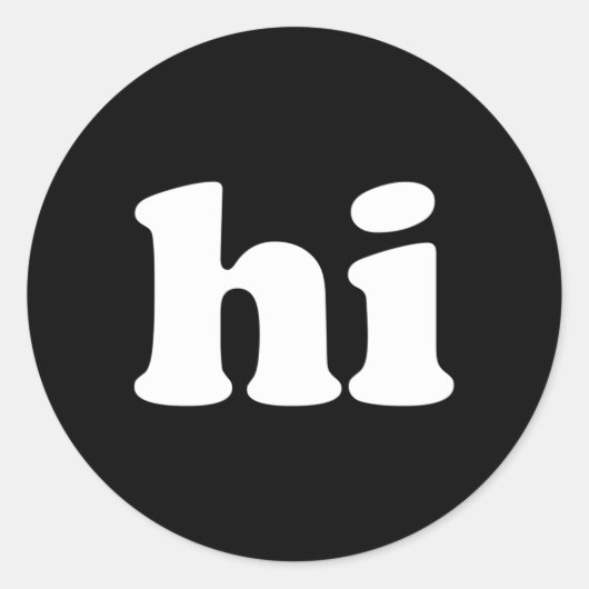 T zegt hoi ronde sticker (Voorkant)
