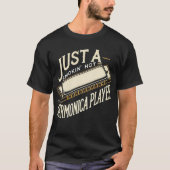 TA109-Harmonica Player T Shirt Jazz Blues Muziek T (Voorkant)