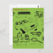 TA22 Celica Tosco Parts Poster Briefkaart (Voorkant / Achterkant)
