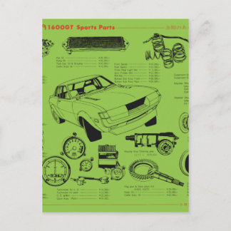 TA22 Celica Tosco Parts Poster Briefkaart