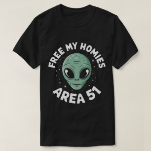 TA24-Alien Free Area 51 Grappig T-shirt