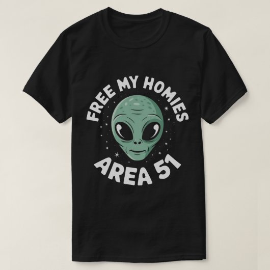TA24-Alien Free Area 51 Grappig T-shirt (Design voorkant)