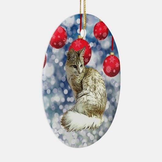 TA - Angora Cat Keramisch Ornament (Rechts)