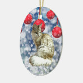 TA - Angora Cat Keramisch Ornament (Links)