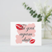 Tá grá agam duit - Iers Gaelic Ik hou van je Briefkaart (Staand voorkant)