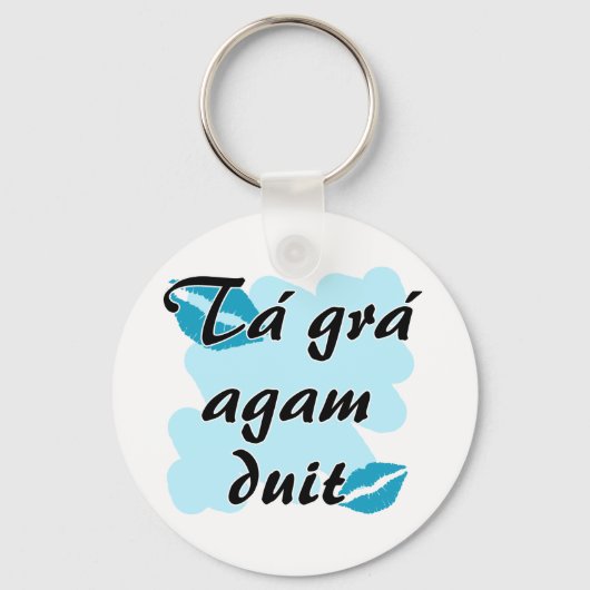 Tá grá agam duit - Iers Gaelic Ik hou van Sleutelhanger (Voorkant)