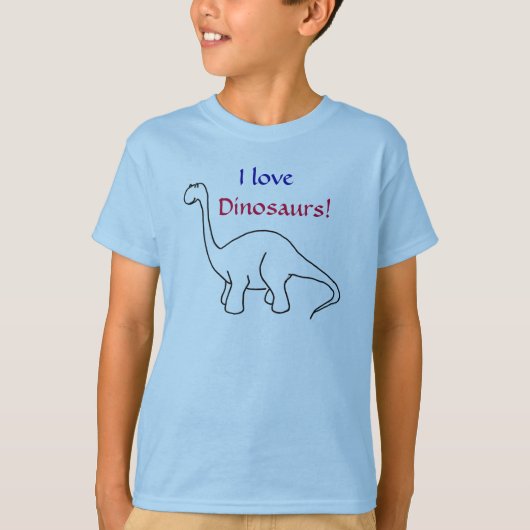TA- Ik hou van Dinosauriërs! Shirts (Voorkant)