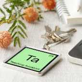 Ta - Onderwijsassistent Chemie Element Symbool T Sleutelhanger (Zijkant)