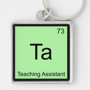 Ta - Onderwijsassistent Chemie Element Symbool T Sleutelhanger