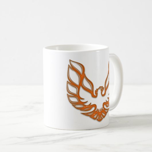 TA Oranje glas Mok - Wit (Voorkant rechts)