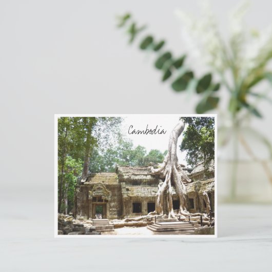 ta prohm cambodia briefkaart (Staand voorkant)
