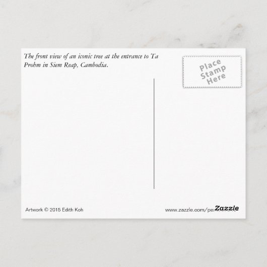 Ta Prohm, Siem Reap Briefkaart (Achterkant)