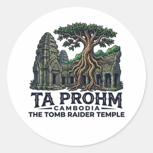 TA PROHM TEMPEL RONDE STICKER (Voorkant)