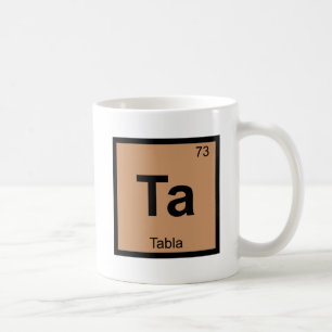 Ta - Tabla Muziek Chemie Periodiek Systeem Symbool Koffiemok