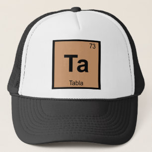 Ta - Tabla Muziek Chemie Periodiek Systeem Symbool Trucker Pet