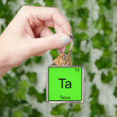 Ta - Tacos Grappig Chemie Elementsymbool T-Shirt Sleutelhanger (Hand)