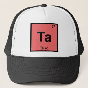 Ta - Taiko Muziek Chemie Periodiek Systeem Symbool Trucker Pet