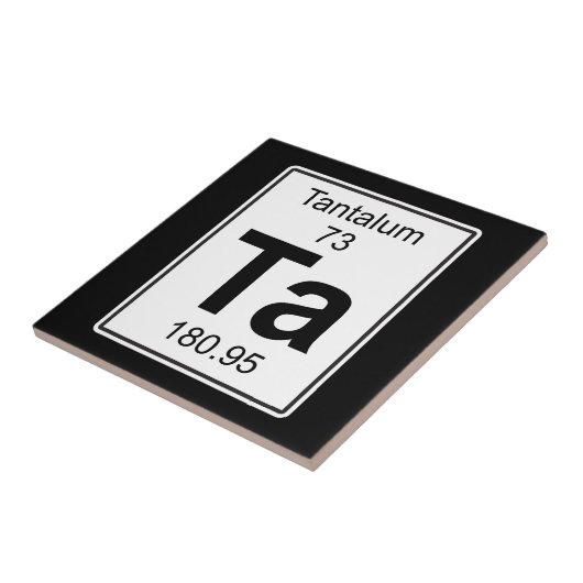 Ta - Tantalum Tegeltje (Zijkant)