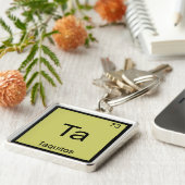 Ta - Taquitos Grappig Chemie Element Symbool T-Shi Sleutelhanger (Zijkant)