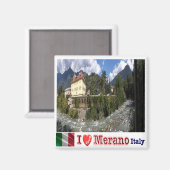 TAA034 MERANO - I Love - Passirio River - Fridge Magneet (Voorkant / Achterkant)