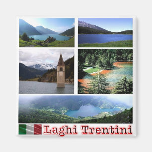 TAA043 TRENTINE MEREN, Mozaïek, Italië, Koelkast Magneet