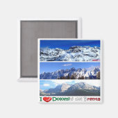 TAA045 BRENTA DOLOMITES - I Love - Mosaic - Fridge Magneet (Voorkant / Achterkant)