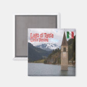 TAA049 CURON VENOSTA ,Lake Resia, Italië, Koelkast Magneet (Voorkant / Achterkant)