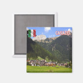 TAA058 CANAZEI Panorama, Italië Magneet (Voorkant / Achterkant)