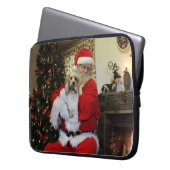 Taai en Kerstman Laptop Sleeve (Voorkant Links)