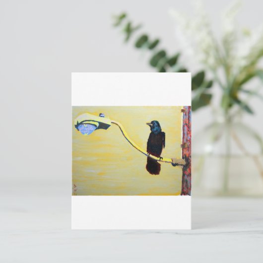 Taaimachine op een lichtpool briefkaart (Staand voorkant)