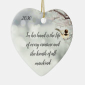 Taak 12:10 Gedateerde Bijbelscriptie Ons leven in Keramisch Ornament (Rechts)