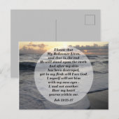 Taak 19:25-27 Mijn dominee leeft! Briefkaart (Voorkant / Achterkant)