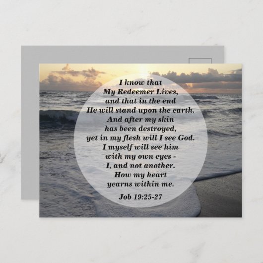 Taak 19:25-27 Mijn dominee leeft! Poster Briefkaart (Voorkant / Achterkant)