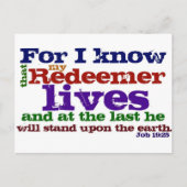 Taak 19:25 Want ik weet dat mijn dominee leeft, en Briefkaart (Voorkant)