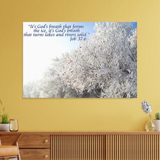 Taak 37:6 Inspirerend winterlandschap Canvas Afdruk (Insitu (Woonkamer))