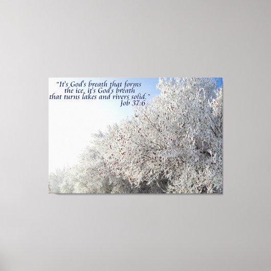 Taak 37:6 Inspirerend winterlandschap Canvas Afdruk (Voorkant)