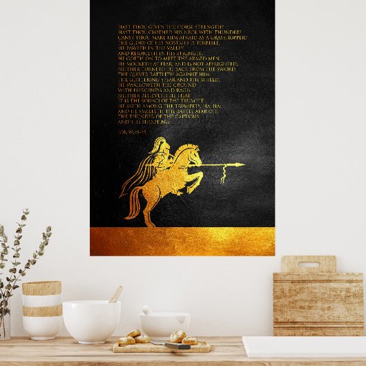 Taak 39:19-25 Bijbelversie Poster (Keuken)