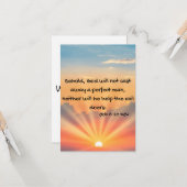 Taak 8:20 KJV Bijbel Verse Pic Flat Wenskaart Kaart (Voorkant / Achterkant in situ)