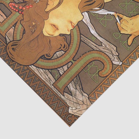 Taak van Alphonse Mucha Tissue Paper Tissuepapier (Detail)