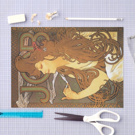 Taak van Alphonse Mucha Tissue Paper Tissuepapier (Craft)