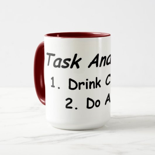 Taakanalyse: Koffie en ABA Mok (Voorkant links)