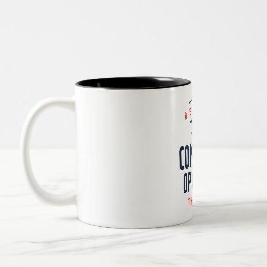 Taakberoep van computeroperator tweekleurige koffiemok (Links)