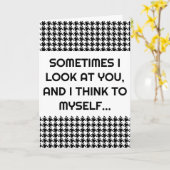 TAAKFUNNY VOOR WENSKAART VAN DE HUSBAND OF VAN DE  KAART (Gele Bloem)