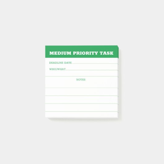 taakherinnering voor werkenden met middelhoge prio post-it® notes (Voorkant)