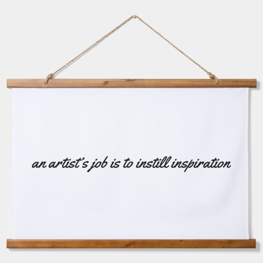 Taakhout van een kunstenaar met wandbekleding hangend wandkleed (Voorkant)