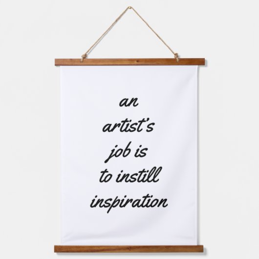 Taakhout van een kunstenaar met wandbekleding hangend wandkleed (Voorkant)